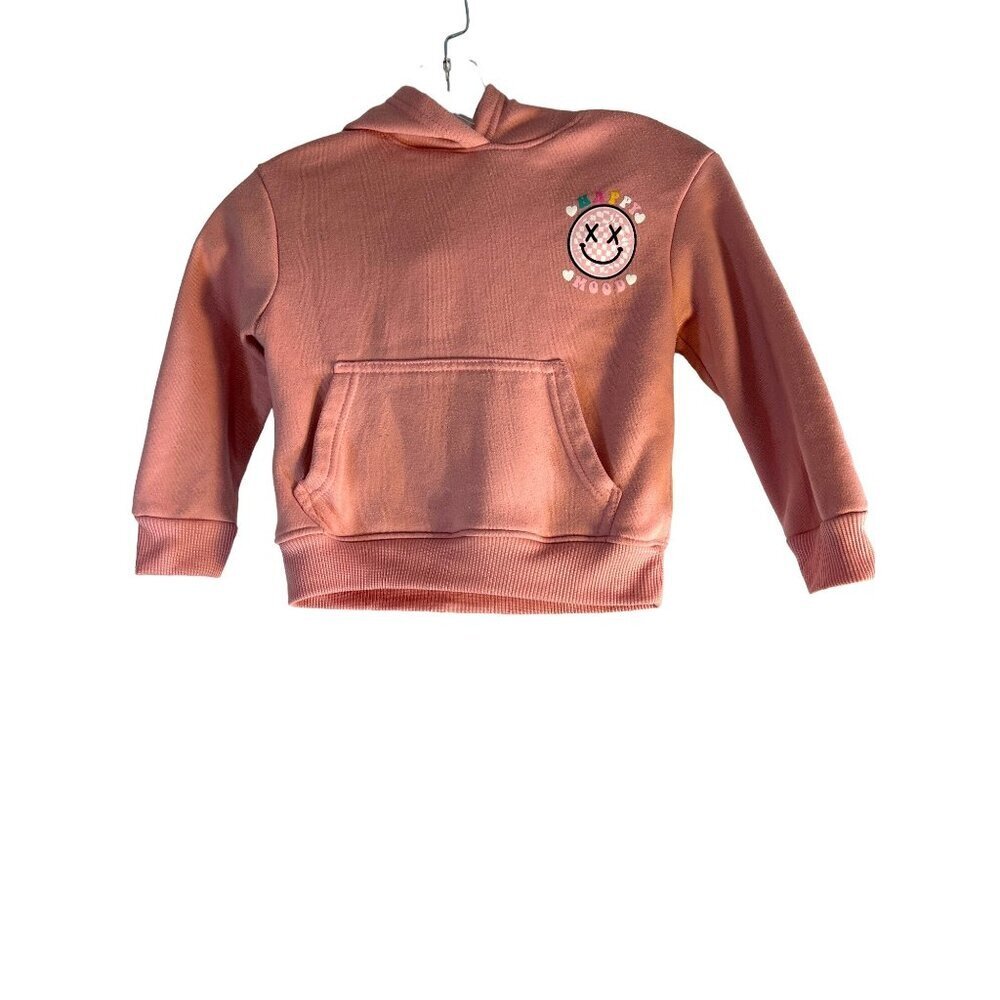 Pink Velvet Girls Graphic Hoodie Sweatshirt Fleece Lined Pink Pockets Size 5-6